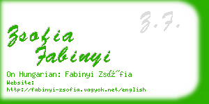 zsofia fabinyi business card